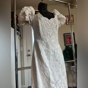 Vintage off the shoulder wedding dress